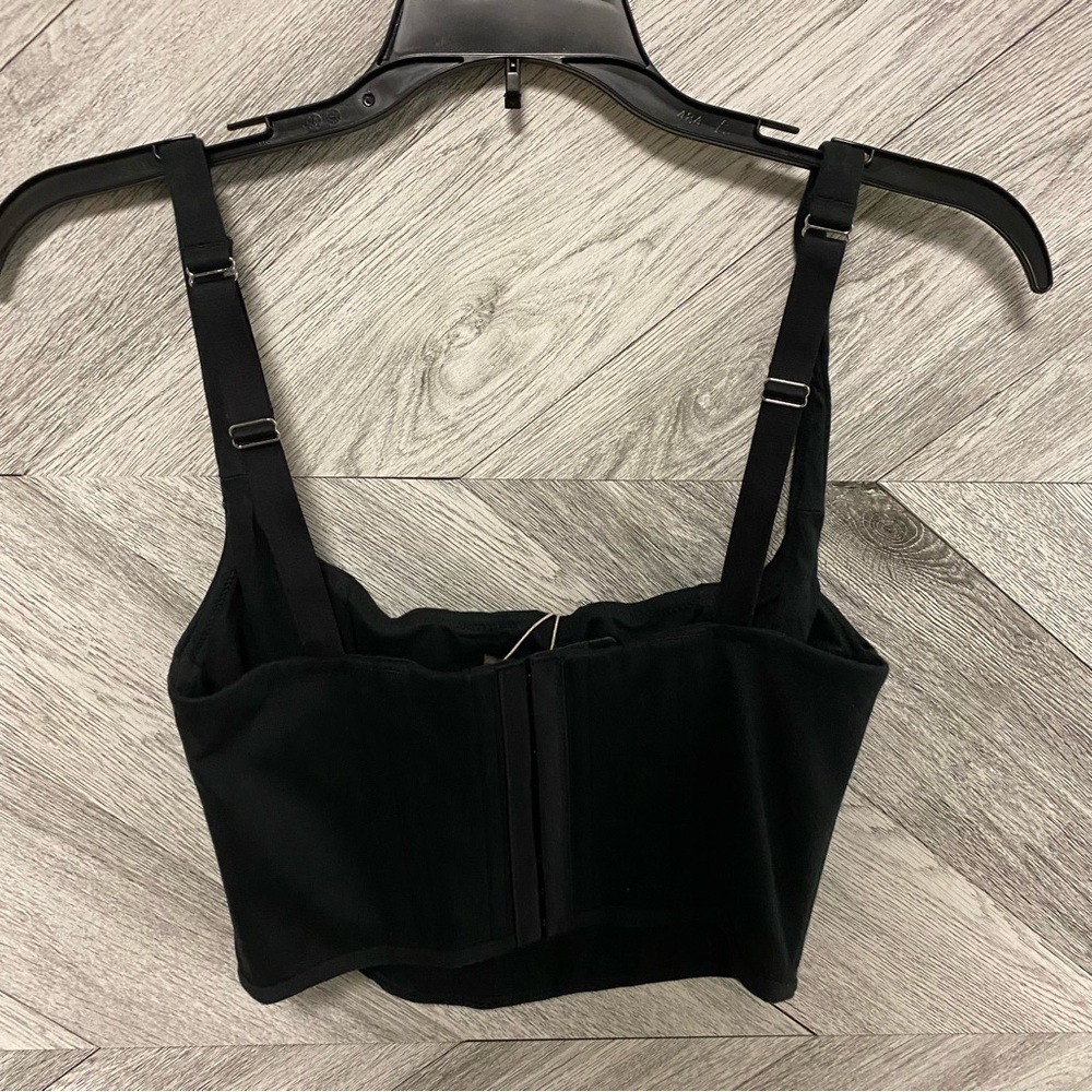 SKIMS | Cotton Corset Bustier Top In Soot NEW Size S - Picture 8 of 11